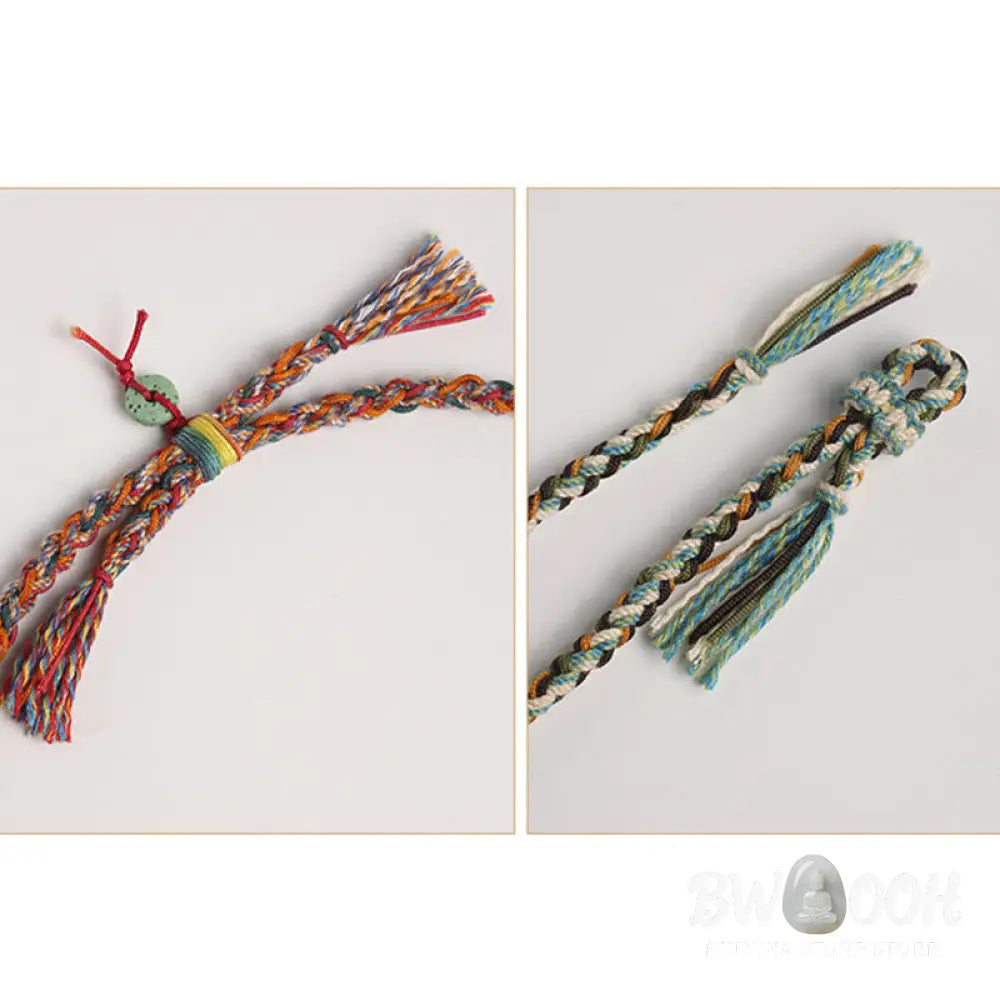 Buddha Stones Dragon Boat Festival Colorful Rope Lava Rock Fu Character Rice Dumplings Luck Braided Bracelet - BWOOOH