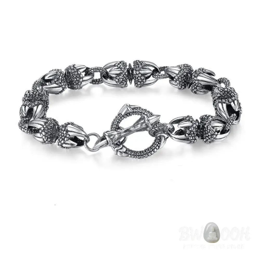 Buddha Stones Dragon Claw Engraved Strength Protection Bracelet - BWOOOH - Bracelet
