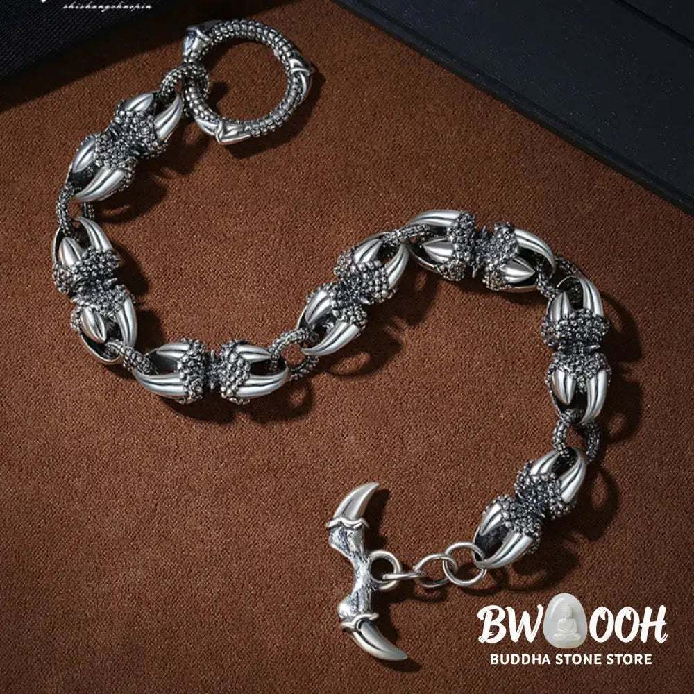 Buddha Stones Dragon Claw Engraved Strength Protection Bracelet - BWOOOH - Bracelet