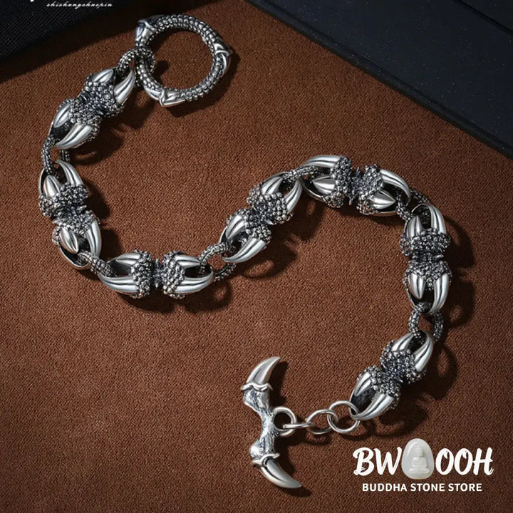 Buddha Stones Dragon Claw Engraved Strength Protection Bracelet - BWOOOH - Bracelet