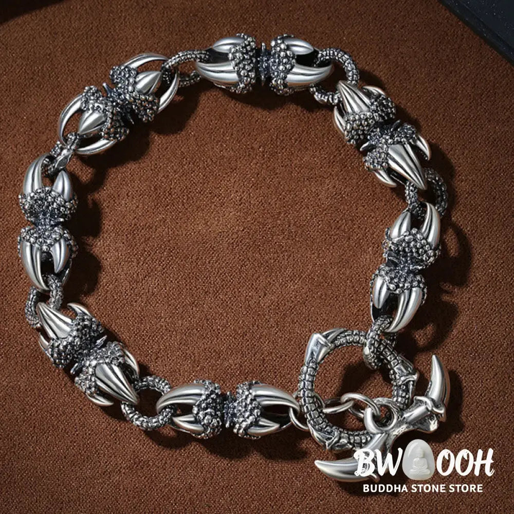 Buddha Stones Dragon Claw Engraved Strength Protection Bracelet - BWOOOH - Bracelet