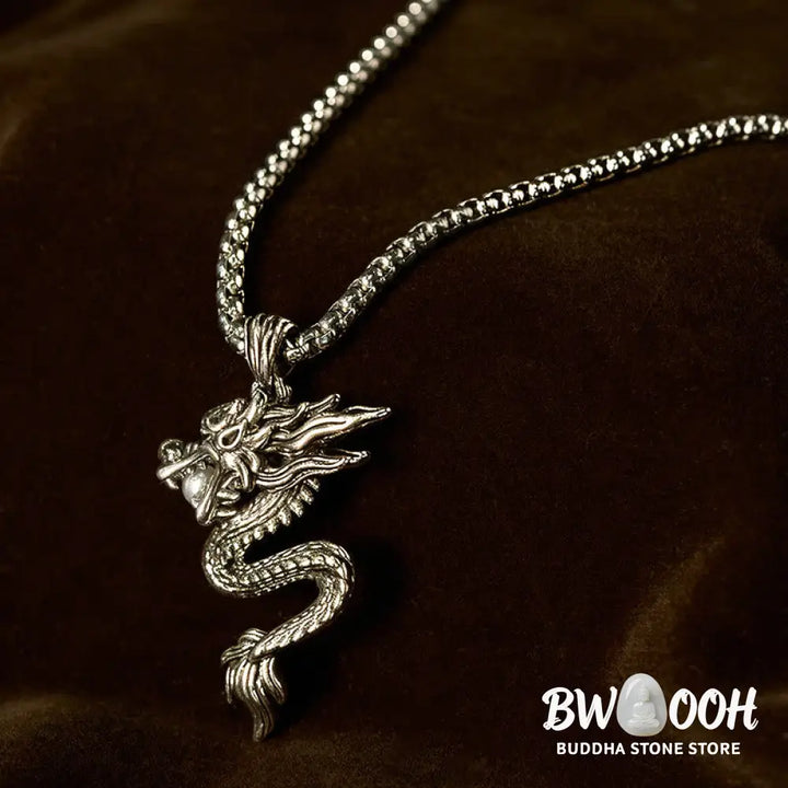 Buddha Stones Dragon Copper Balance Luck Necklace Pendant - BWOOOH - Necklaces &amp; Pendants