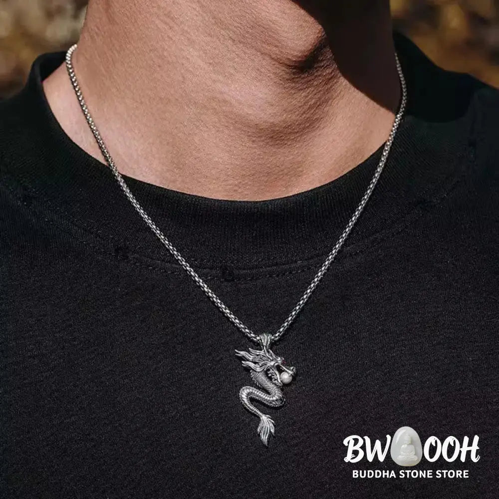 Buddha Stones Dragon Copper Balance Luck Necklace Pendant - BWOOOH - Necklaces &amp; Pendants
