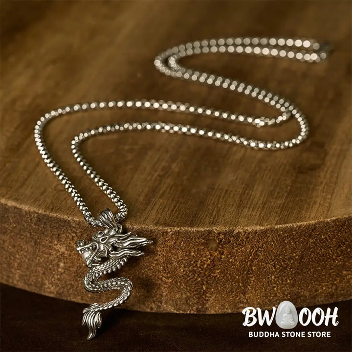 Buddha Stones Dragon Copper Balance Luck Necklace Pendant - BWOOOH - Necklaces &amp; Pendants