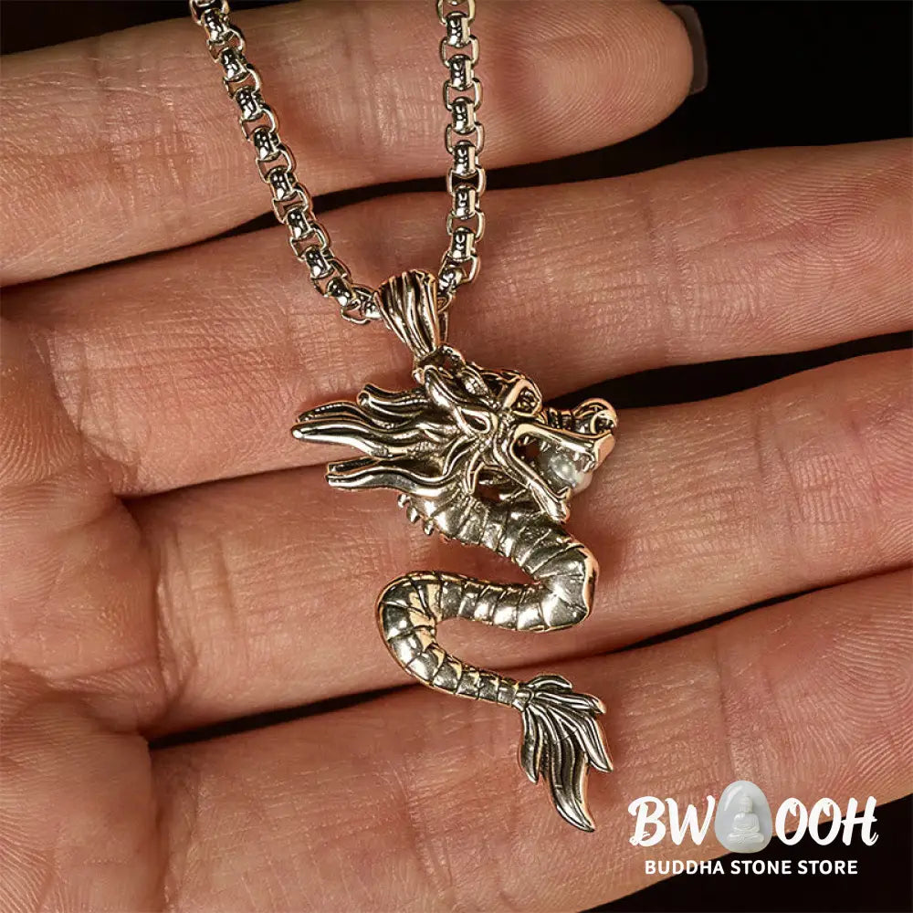 Buddha Stones Dragon Copper Balance Luck Necklace Pendant - BWOOOH - Necklaces &amp; Pendants