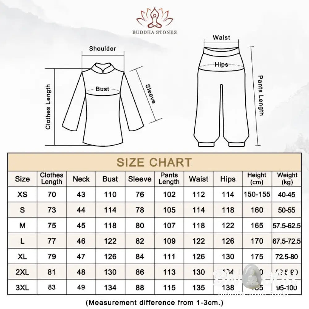 Buddha Stones Dragon Embroidered Qi Gong Zen Spiritual Practice Meditation Prayer Uniform Unisex Clothing Set - Clothes