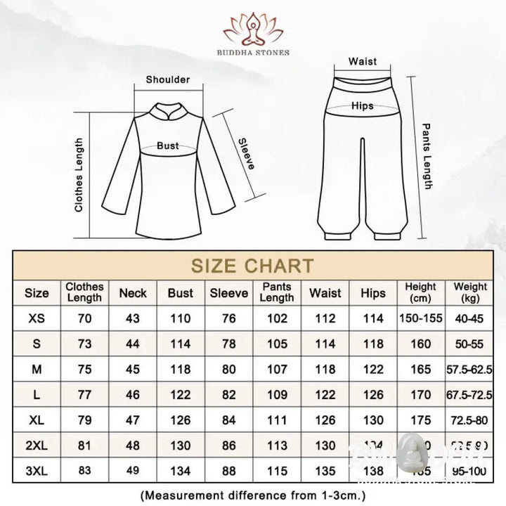 Buddha Stones Dragon Embroidered Qi Gong Zen Spiritual Practice Meditation Prayer Uniform Unisex Clothing Set - Clothes