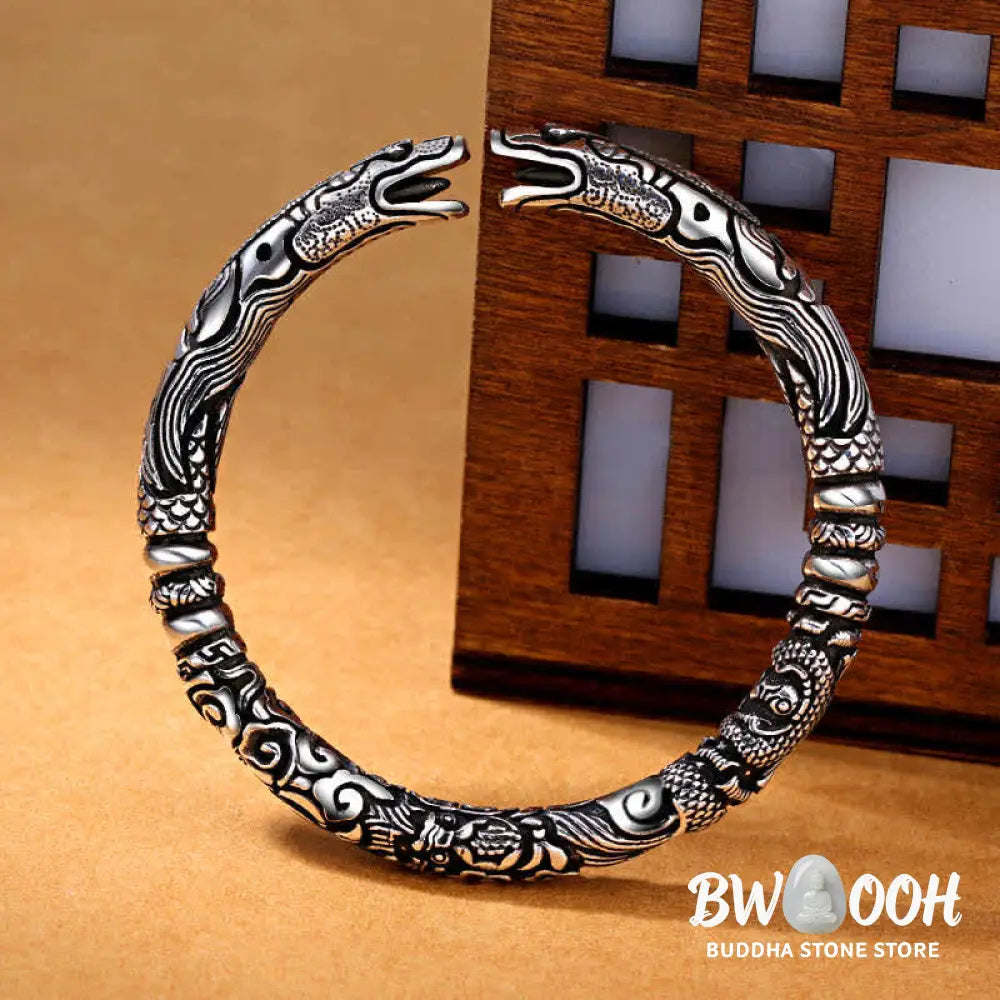BWOOOH Dragon Head Carved Luck Bracelet Bangle - Dragon - Bracelet