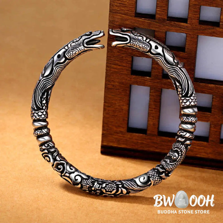 BWOOOH Dragon Head Carved Luck Bracelet Bangle - Dragon - Bracelet