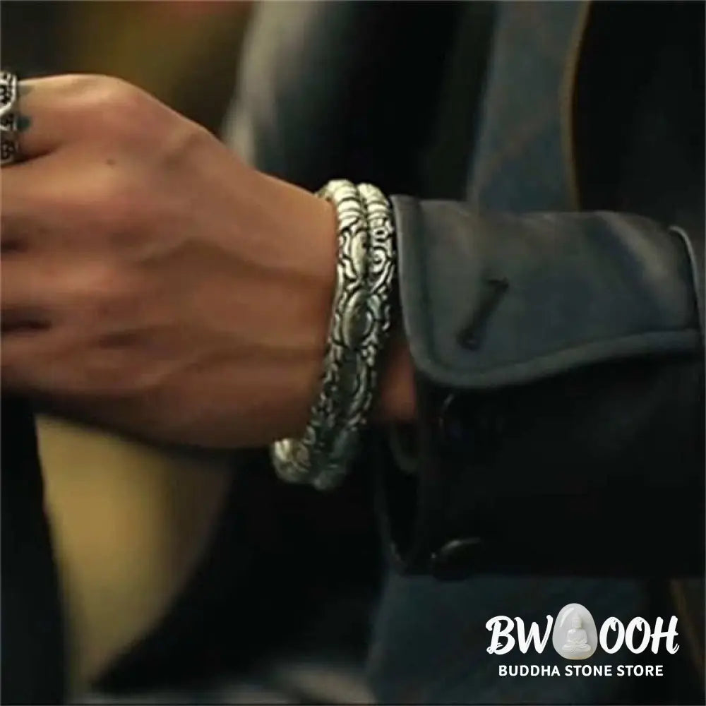 BWOOOH Dragon Head Carved Luck Bracelet Bangle - Dragon - Bracelet