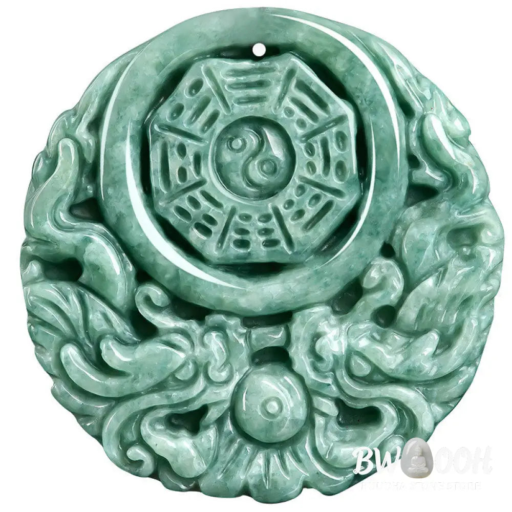 Buddha Stones Dragon Jade Yin Yang Balance Necklace String Pendant - BWOOOH - Jade - Necklaces &amp; Pendants