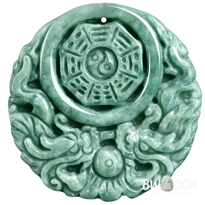 Buddha Stones Dragon Jade Yin Yang Balance Necklace String Pendant - BWOOOH - Jade - Necklaces &amp; Pendants