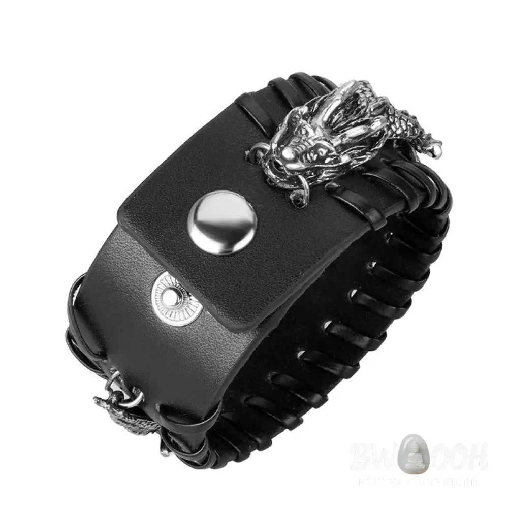 BWOOOH Dragon Leather Protection Weave Bracelet | natural stone spiritual bracelet for healing and mindful living