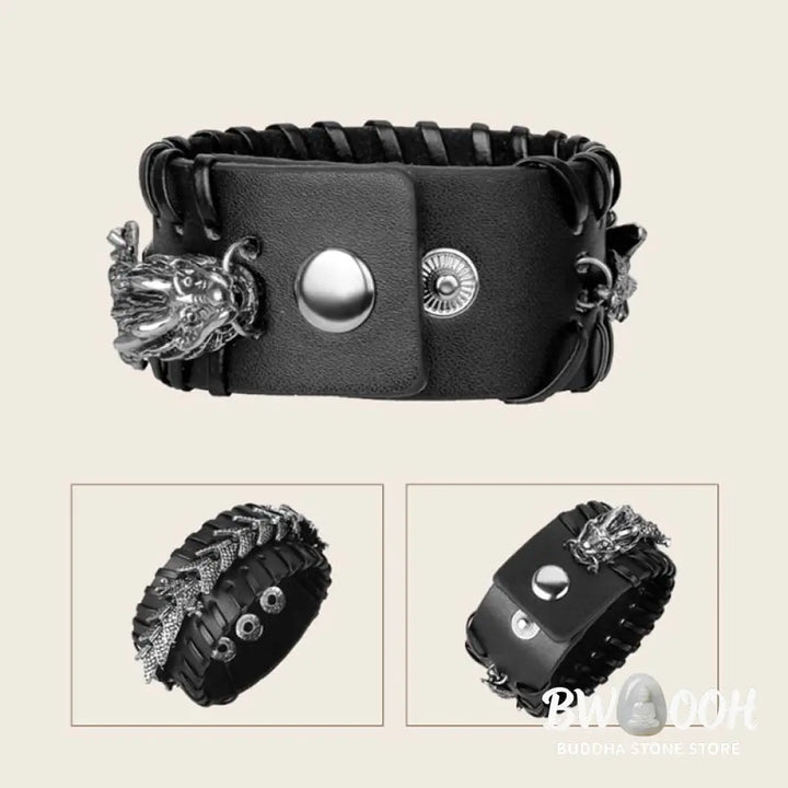 BWOOOH Dragon Leather Protection Weave Bracelet | natural stone spiritual bracelet for healing and mindful living
