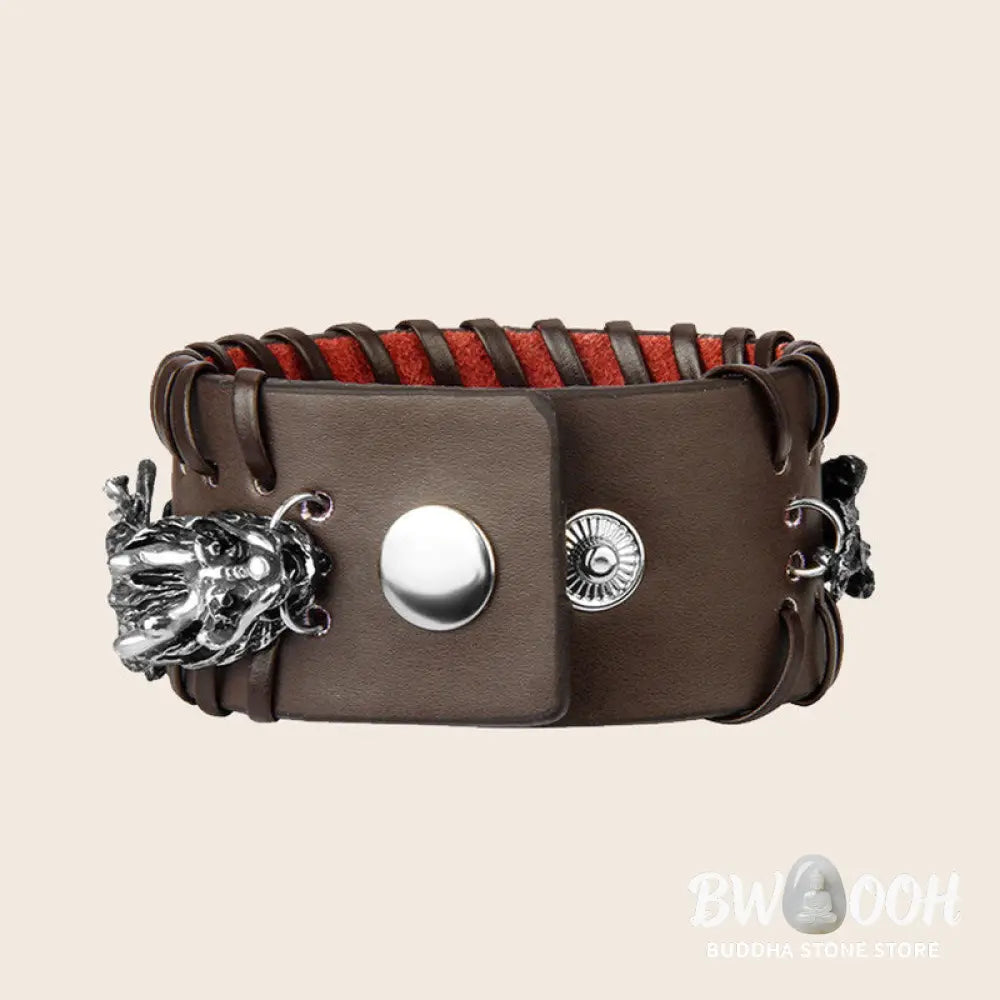 BWOOOH Dragon Leather Protection Weave Bracelet | natural stone spiritual bracelet for healing and mindful living