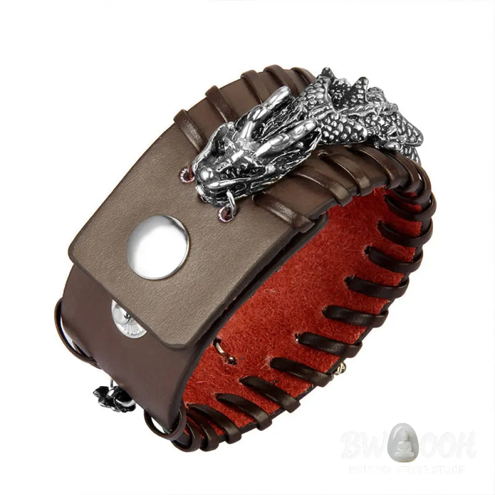 BWOOOH Dragon Leather Protection Weave Bracelet | natural stone spiritual bracelet for healing and mindful living