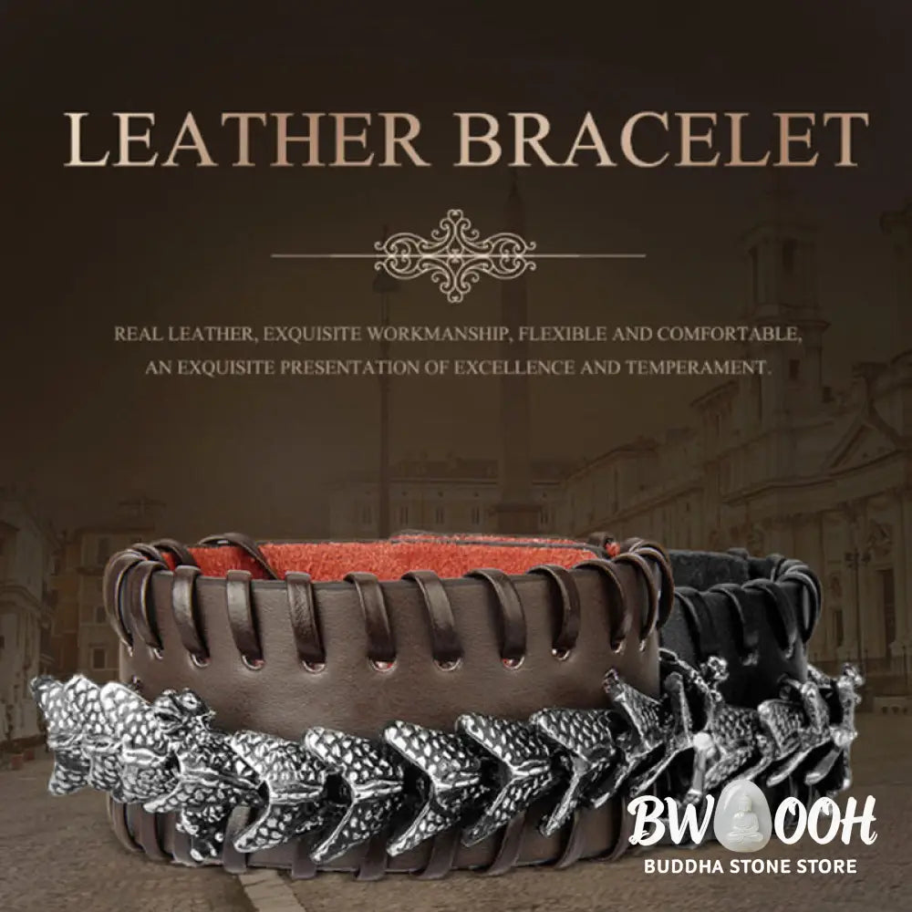 BWOOOH Dragon Leather Protection Weave Bracelet | natural stone spiritual bracelet for healing and mindful living