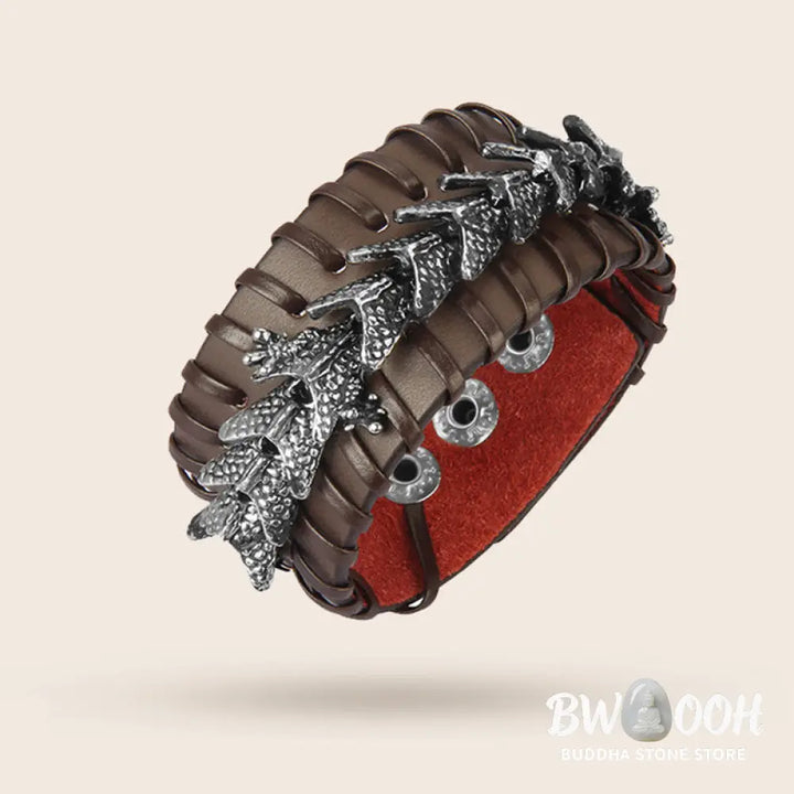 BWOOOH Dragon Leather Protection Weave Bracelet | natural stone spiritual bracelet for healing and mindful living