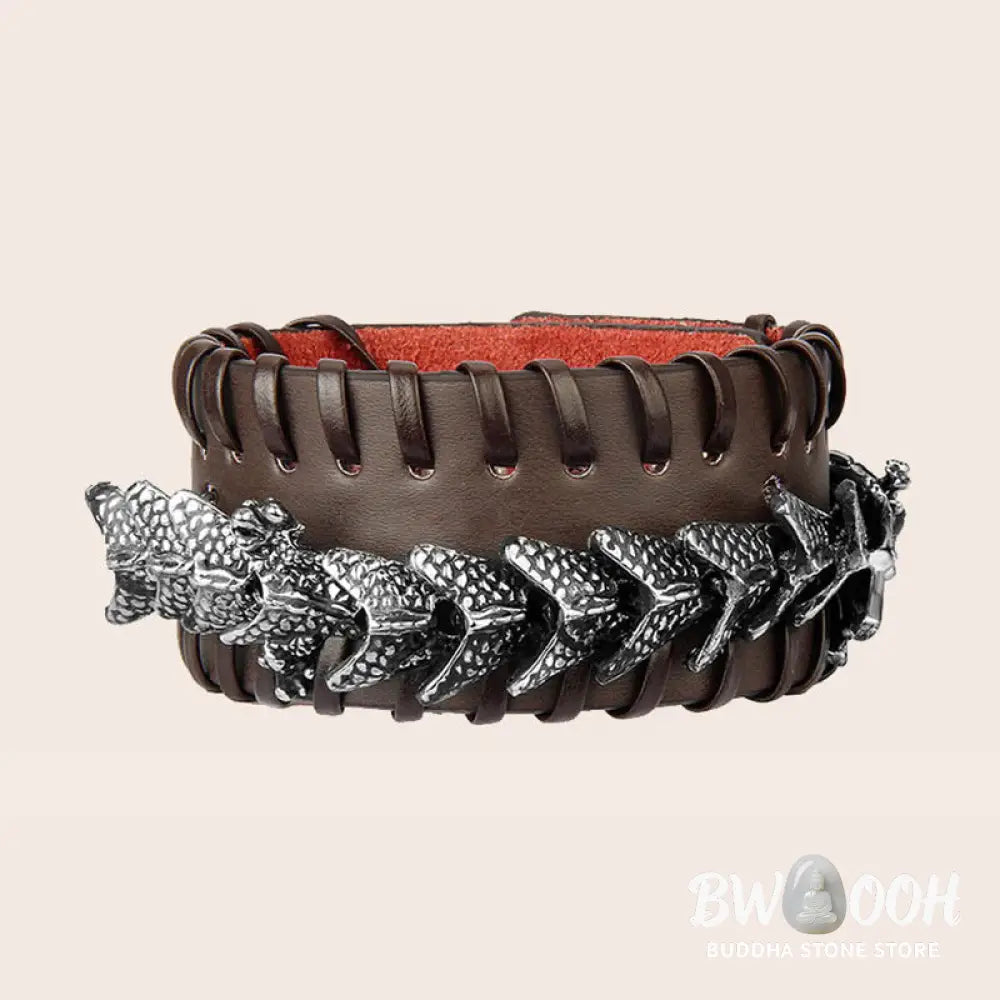 BWOOOH Dragon Leather Protection Weave Bracelet | natural stone spiritual bracelet for healing and mindful living