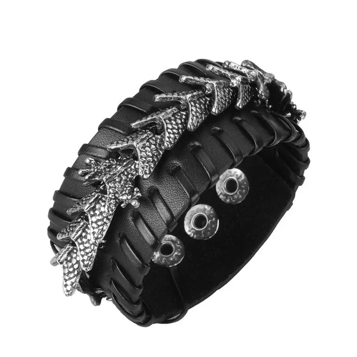 BWOOOH Dragon Leather Protection Weave Bracelet | natural stone spiritual bracelet for healing and mindful living