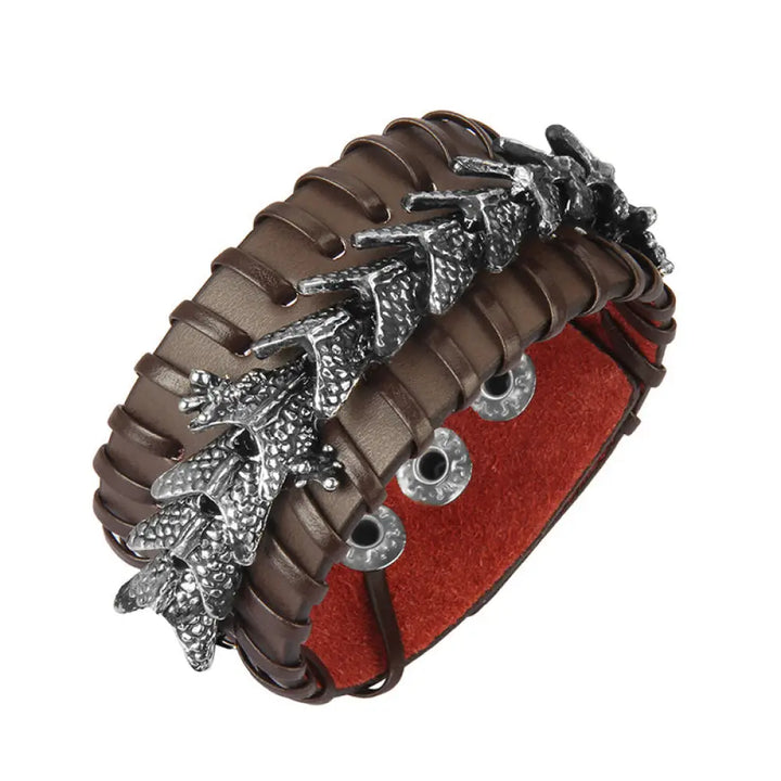 BWOOOH Dragon Leather Protection Weave Bracelet | natural stone spiritual bracelet for healing and mindful living