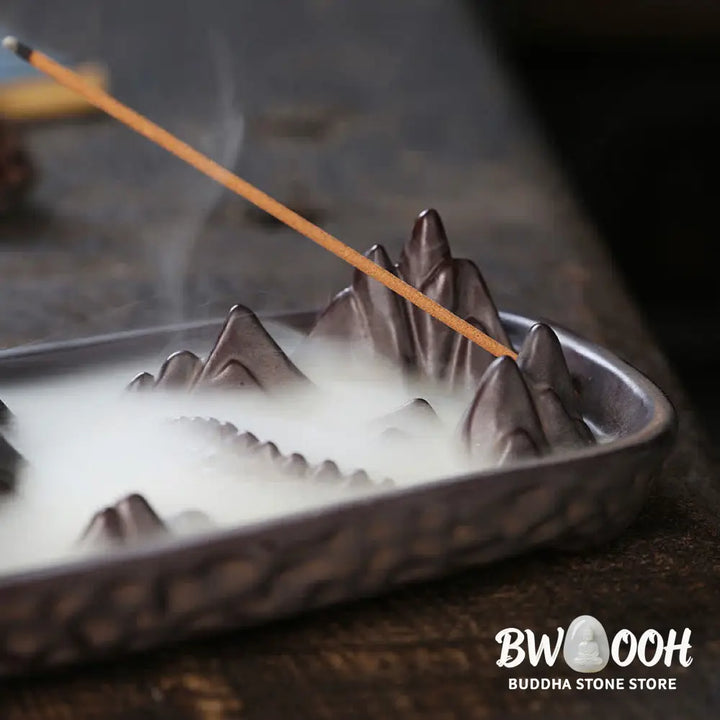 BWOOOH Dragon Mountain Strength Ceramic Incense Burner Decoration - Sienna - Incense Burner