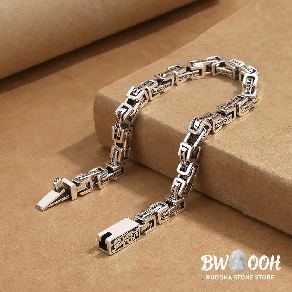 Buddha Stones Dragon Om Mani Padme Hum Engraved Copper Luck Success Bracelet - BWOOOH - Bracelet