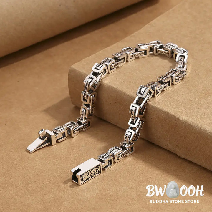 Buddha Stones Dragon Om Mani Padme Hum Engraved Copper Luck Success Bracelet - BWOOOH - Bracelet