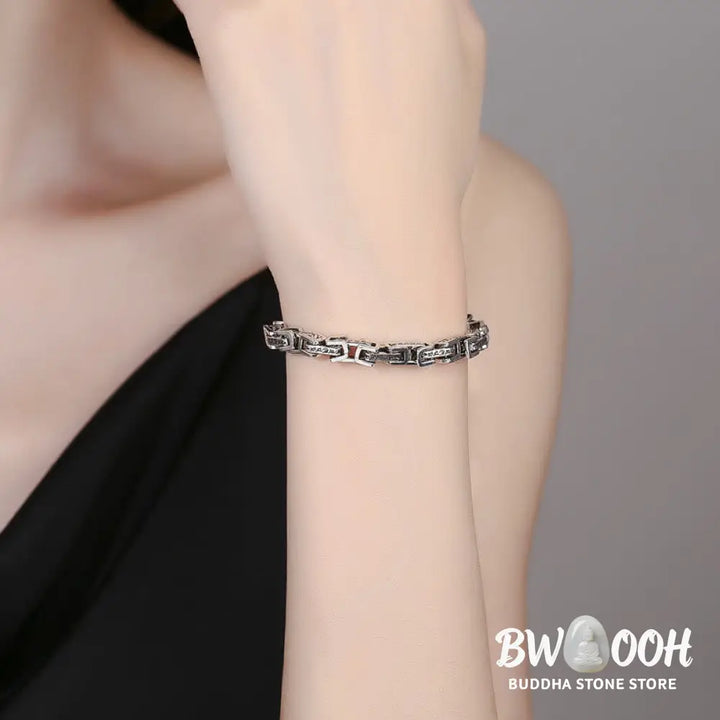 Buddha Stones Dragon Om Mani Padme Hum Engraved Copper Luck Success Bracelet - BWOOOH - Bracelet