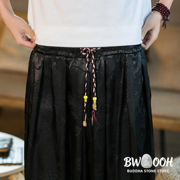 Buddha Stones Dragon Pattern Loose Men&