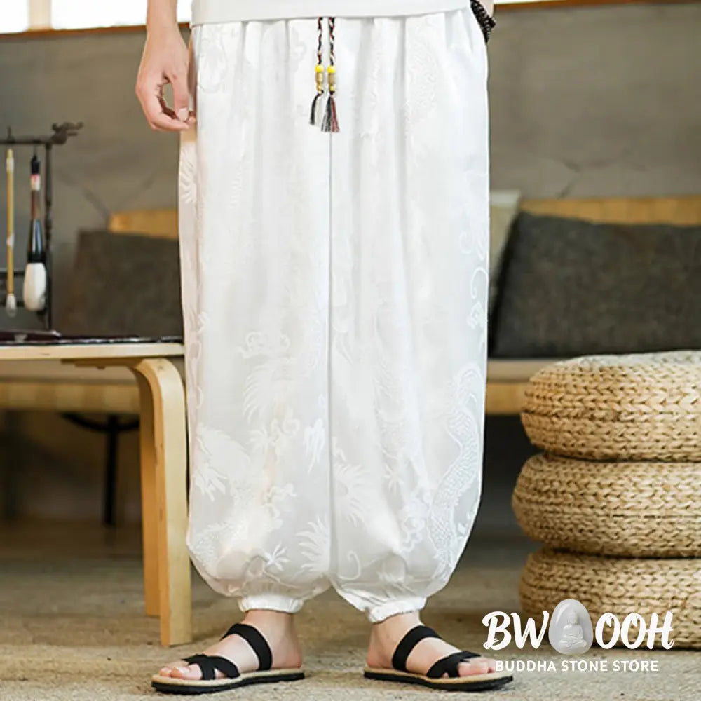 Buddha Stones Dragon Pattern Loose Men&