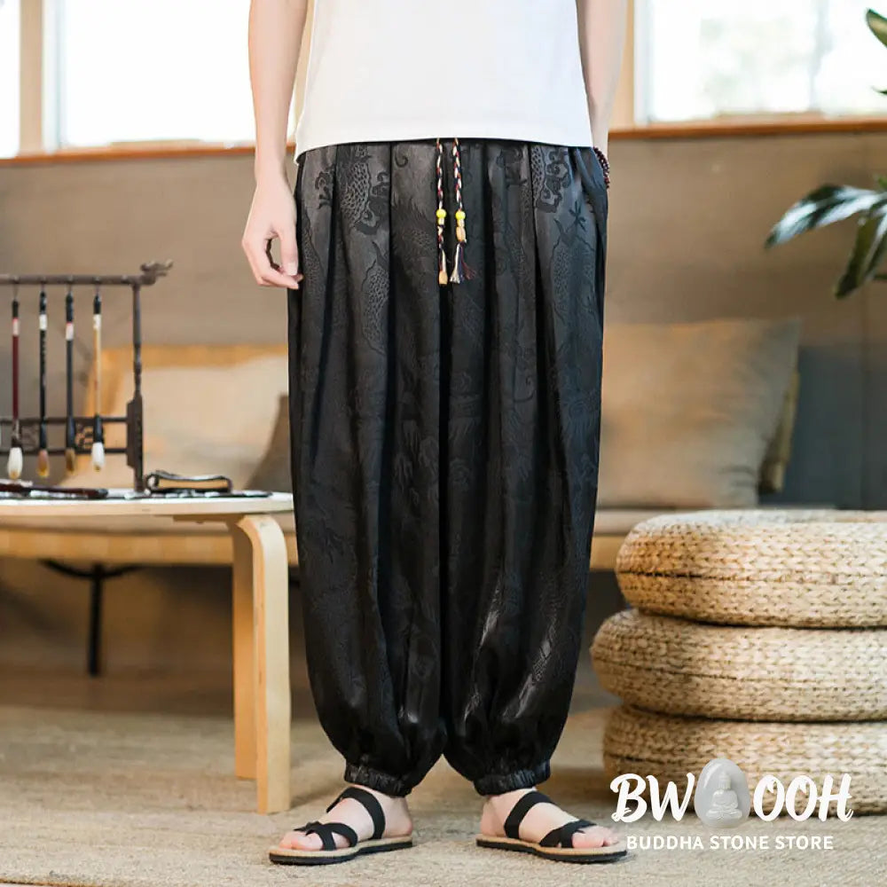Buddha Stones Dragon Pattern Loose Men&