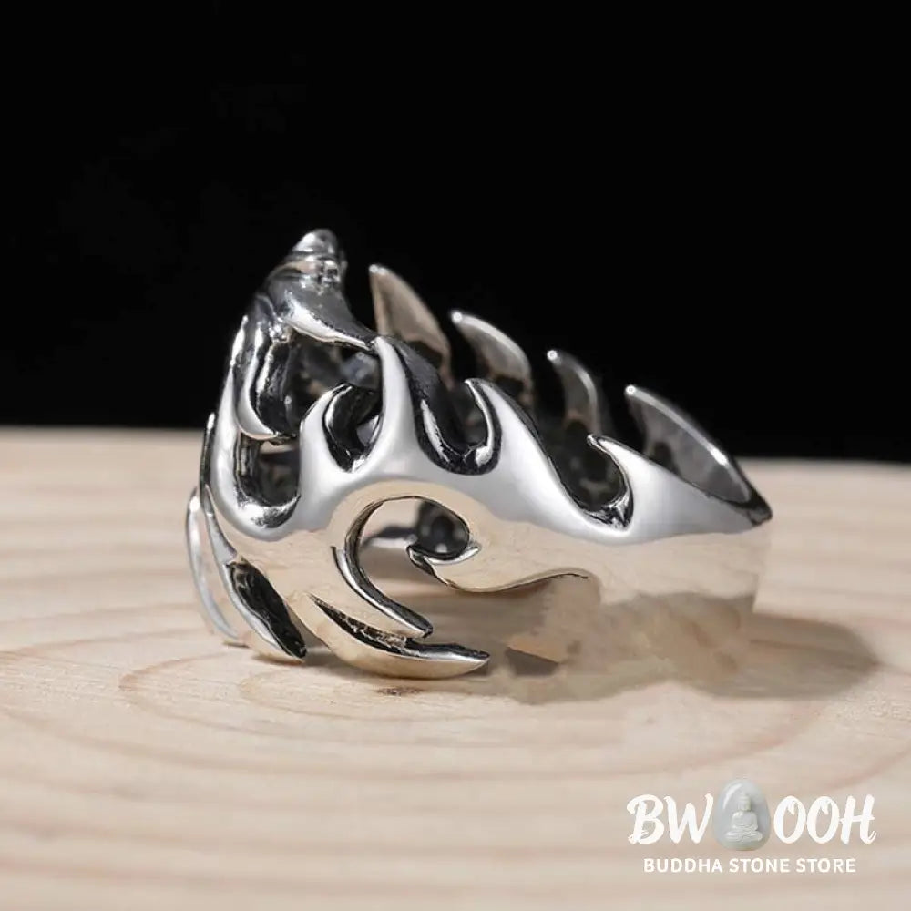Buddha Stones Dragon Pattern Protection Strength Adjustable Ring - BWOOOH - DRAGON (Luck ♥ Strength) - Ring