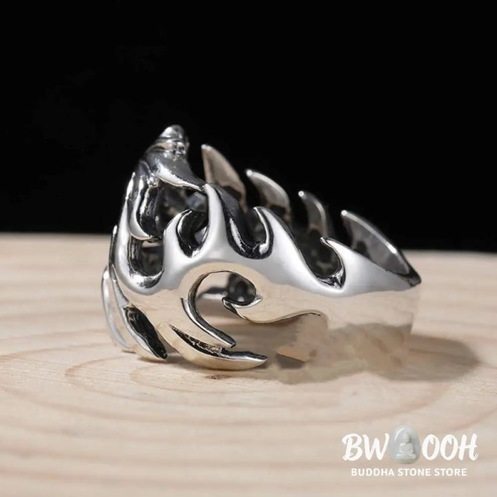 Buddha Stones Dragon Pattern Protection Strength Adjustable Ring - BWOOOH - DRAGON (Luck ♥ Strength) - Ring