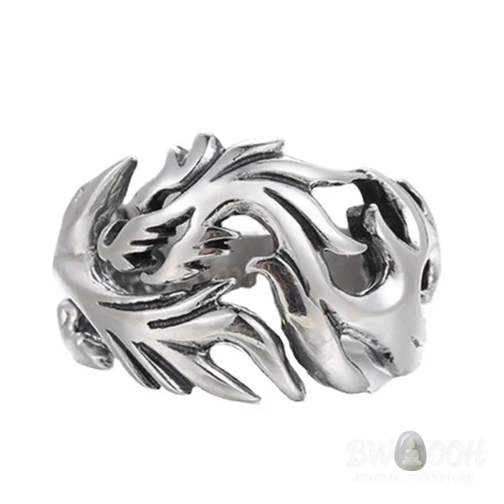 Buddha Stones Dragon Pattern Protection Strength Adjustable Ring - BWOOOH - DRAGON (Luck ♥ Strength) - Ring