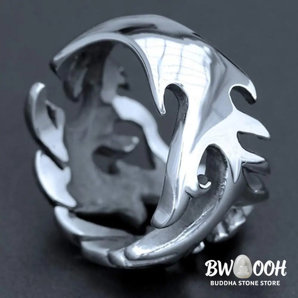 Buddha Stones Dragon Pattern Protection Strength Adjustable Ring - BWOOOH - DRAGON (Luck ♥ Strength) - Ring
