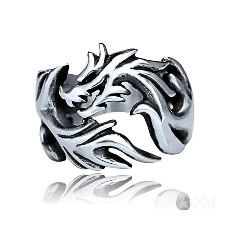 Buddha Stones Dragon Pattern Protection Strength Adjustable Ring - BWOOOH - DRAGON (Luck ♥ Strength) - Ring
