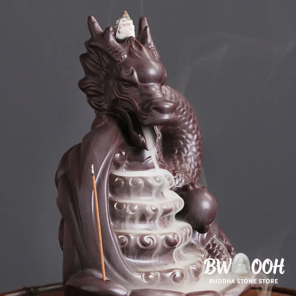 BWOOOH ceramic incense burner - Dragon Pattern Success Ceramic Ince