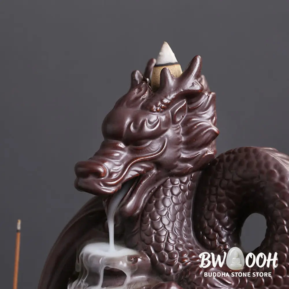 BWOOOH ceramic incense burner - Dragon Pattern Success Ceramic Ince