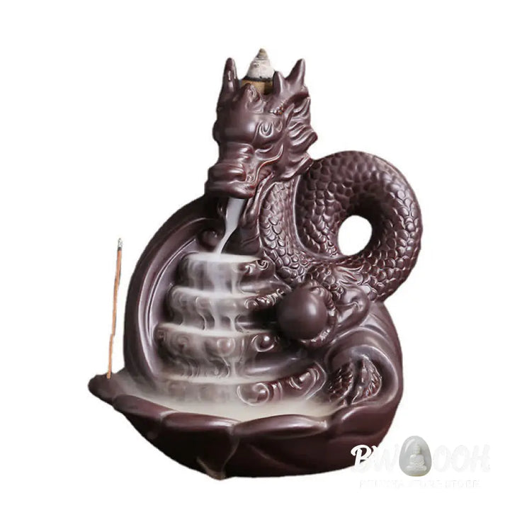 BWOOOH ceramic incense burner - Dragon Pattern Success Ceramic Ince
