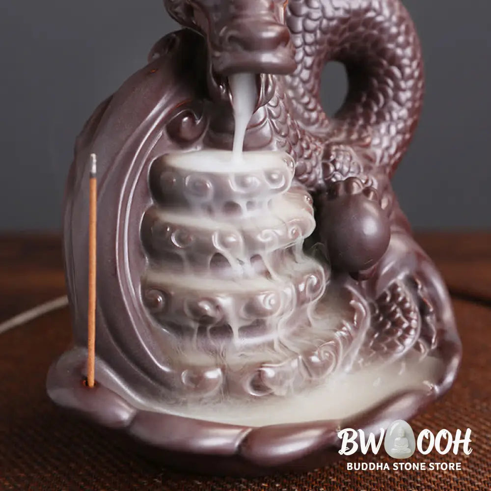 BWOOOH ceramic incense burner - Dragon Pattern Success Ceramic Ince
