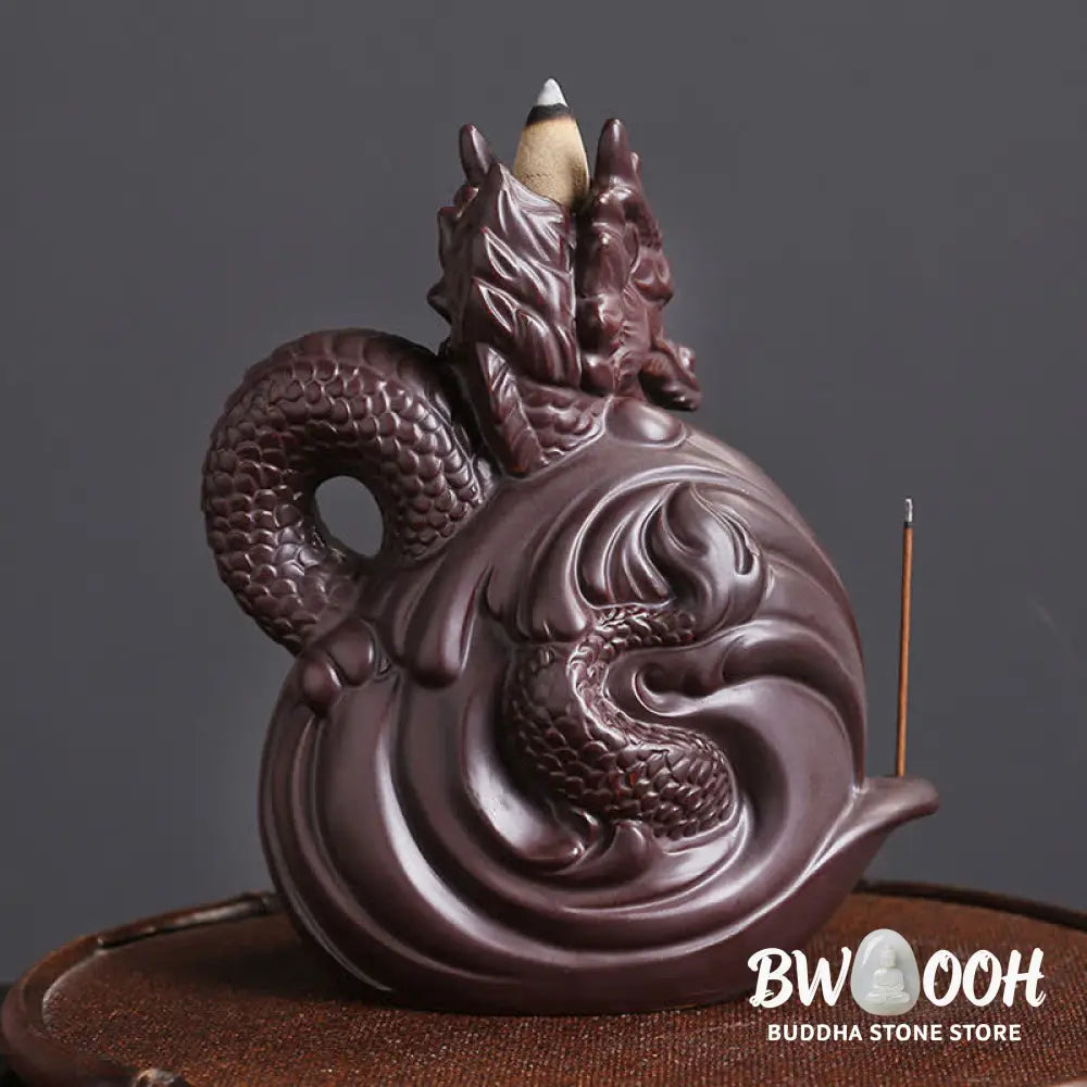 BWOOOH ceramic incense burner - Dragon Pattern Success Ceramic Ince