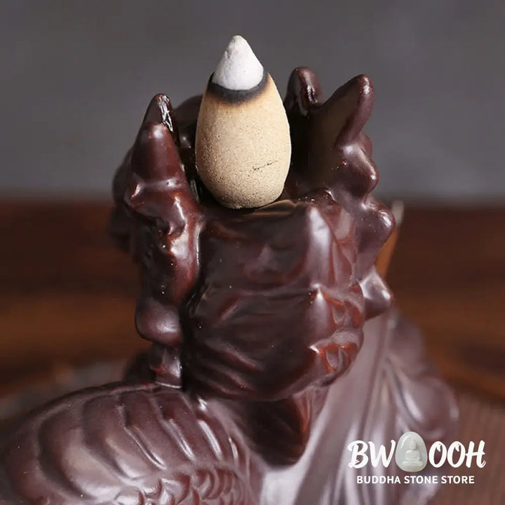 BWOOOH ceramic incense burner - Dragon Pattern Success Ceramic Ince