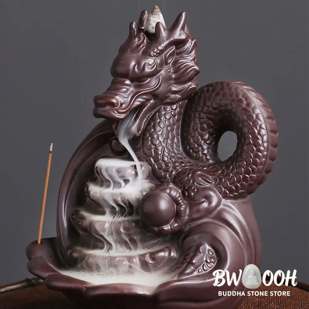 BWOOOH ceramic incense burner - Dragon Pattern Success Ceramic Ince