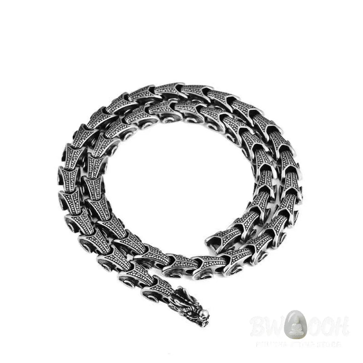 Buddha Stones Dragon Pattern Titanium Steel Protection Necklace Pendant Bracelet - BWOOOH - Necklaces &amp; Pendants
