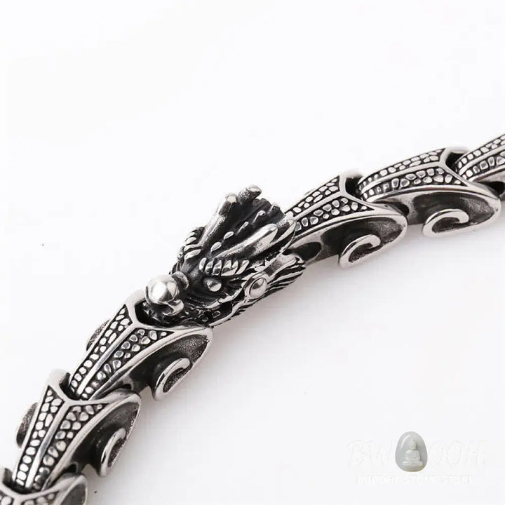 Buddha Stones Dragon Pattern Titanium Steel Protection Necklace Pendant Bracelet - BWOOOH - Necklaces &amp; Pendants