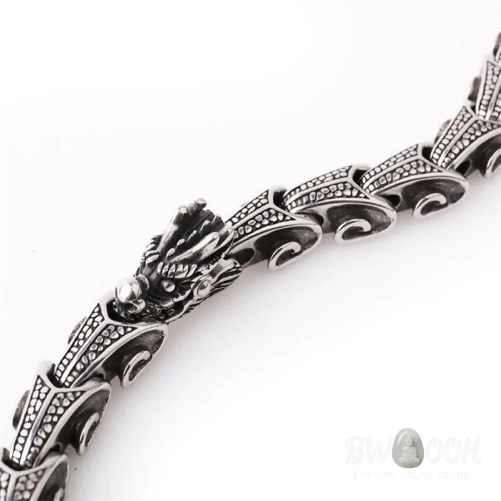 Buddha Stones Dragon Pattern Titanium Steel Protection Necklace Pendant Bracelet - BWOOOH - Necklaces &amp; Pendants