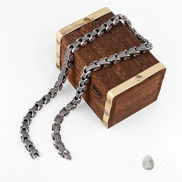 Buddha Stones Dragon Pattern Titanium Steel Protection Necklace Pendant Bracelet - BWOOOH - Necklaces &amp; Pendants