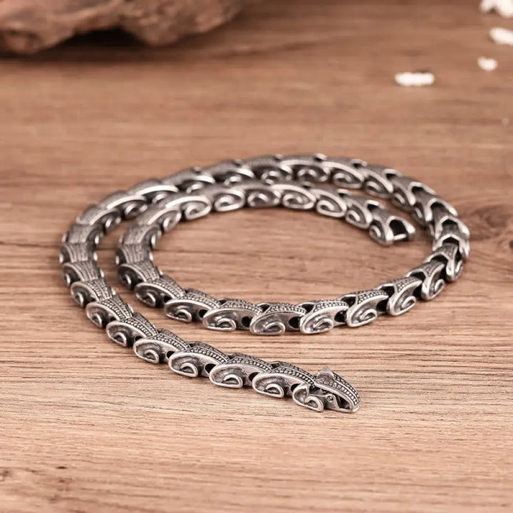 Buddha Stones Dragon Pattern Titanium Steel Protection Necklace Pendant Bracelet - BWOOOH - Dragon Pattern - Necklaces