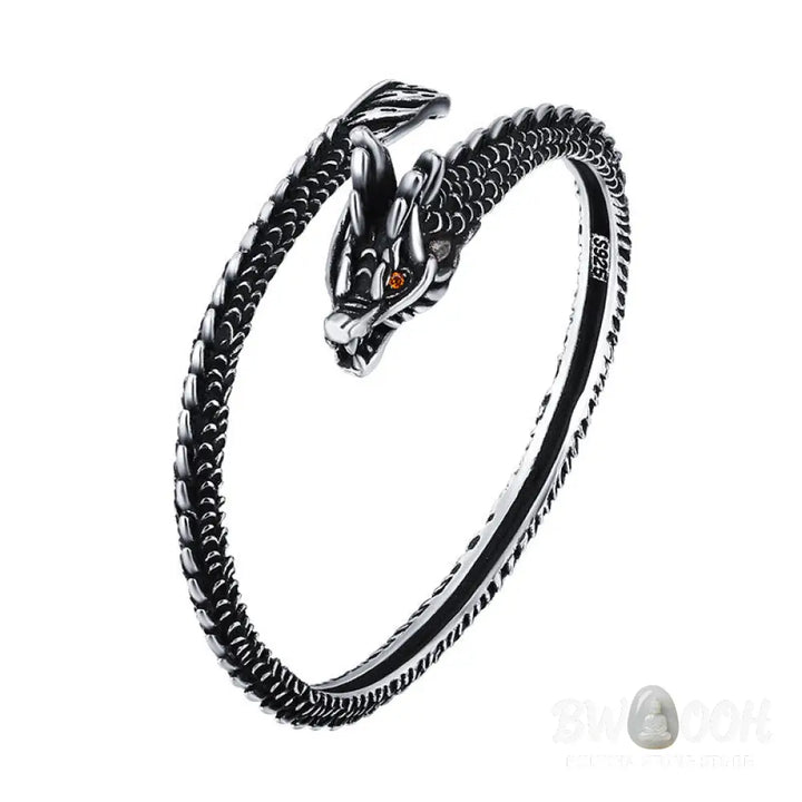 Buddha Stones Dragon Scales Pattern Luck Protection Bracelet Bangle - BWOOOH - 58mm - Bracelet Bangle